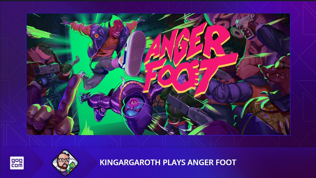 DRM-free Streaming (@gogcomtwitch) on Twitter photo .<a href="/KArgaroth/">KingArgaroth ❤💛💙</a> crashes through the caffeine-fuelled fever dream of Shit City, putting the boot to a menacing menagerie of gangsters, leaving behind a smouldering trail of shattered doors, broken bones, and crumpled energy drinks.
Anger Foot, in 15 mins at twitch.tv/gogcom! .<a href="/KArgaroth/">KingArgaroth ❤💛💙</a> crashes through the caffeine-fuelled fever dream of Shit City, putting the boot to a menacing menagerie of gangsters, leaving behind a smouldering trail of shattered doors, broken bones, and crumpled energy drinks.
Anger Foot, in 15 mins at twitch.tv/gogcom!