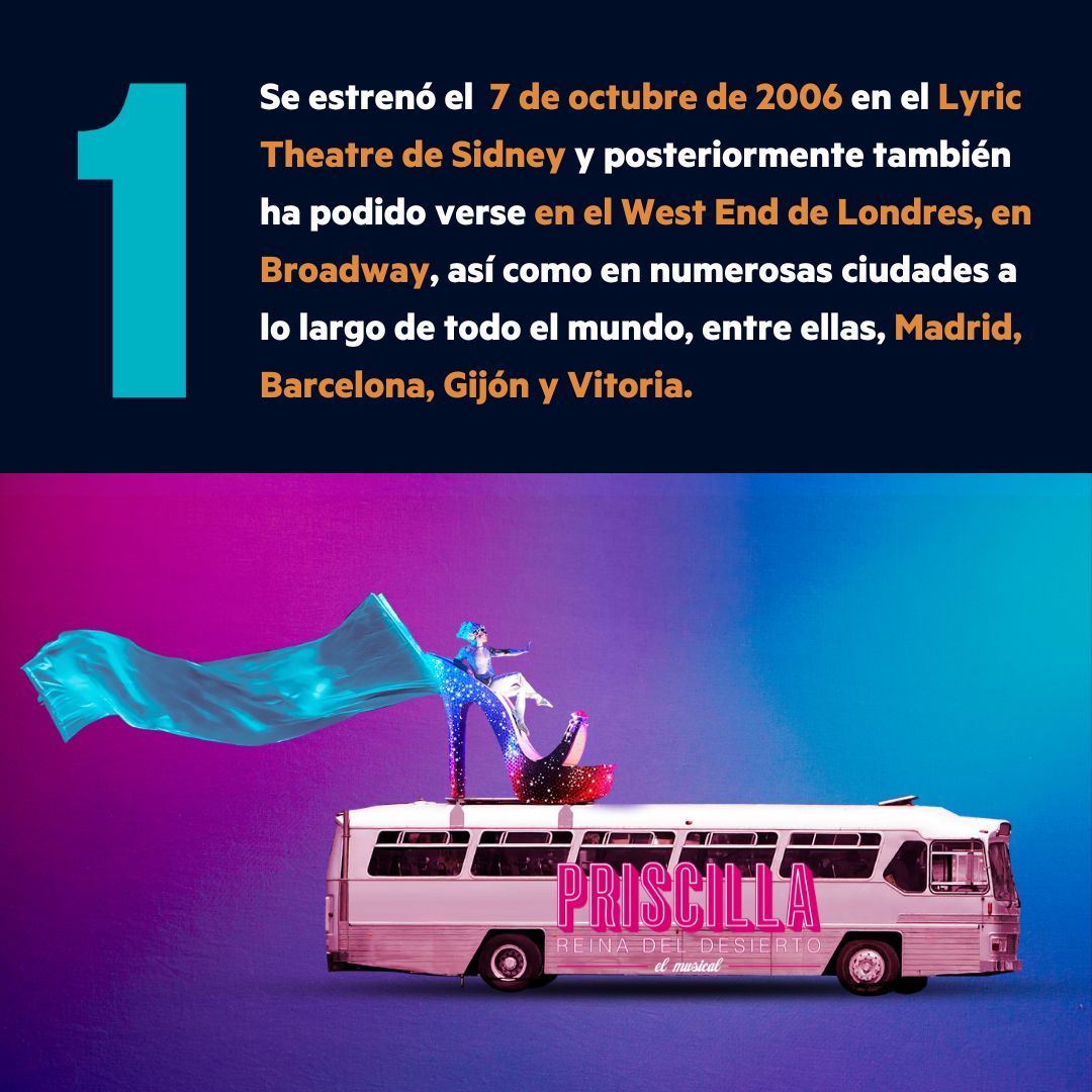 SomEscuela's tweet photo. Descubre 4 curiosidades sobre el musical PRISCILLA, REINA DEL DESIERTO  🤩

Seguro que lo conoces, ¿lo has visto?

#SOMAcademy #TeatroMusical #musicaltheatre #danza #canto #interpretacion #artist https://t.co/PqRCkrDjNy