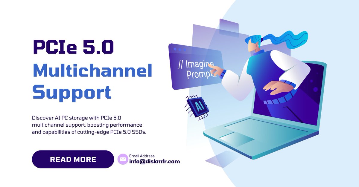 DiskMFR's tweet image. Next-Gen AI PC Storage PCIe 5.0 Multichannel Support

🔗Read the full article: diskmfr.com/next-gen-ai-pc…

#AI #PCStorage #Technology #DiskMFR #PCIe5 #DataTransfer #NextGen #Innovation #szyunze #BusinessGrowth #TechTrends #FutureOfStorage