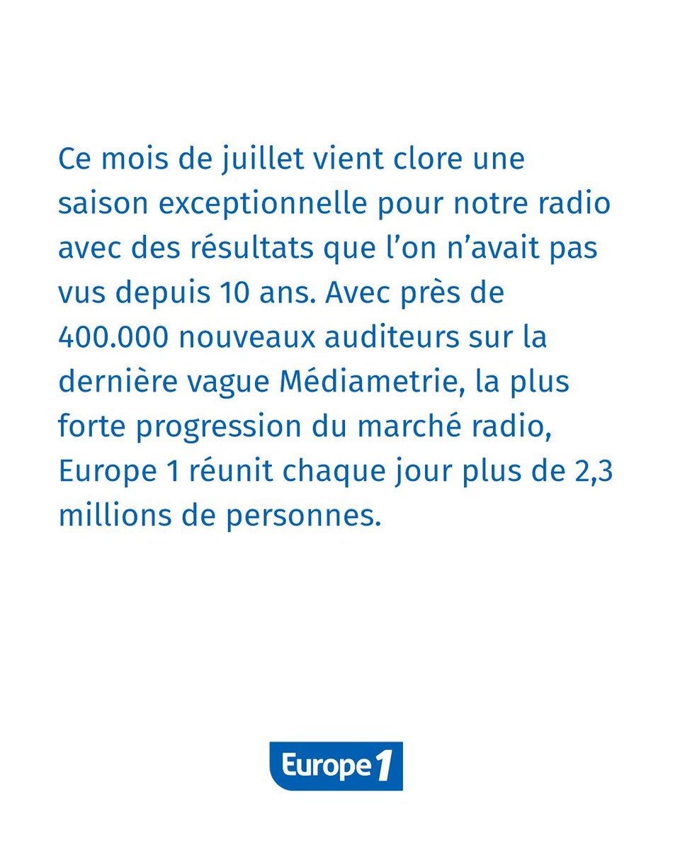 Europe1's tweet photo. 🔵 Fiers d’être #Europe1 https://t.co/XLaiRTwUo8