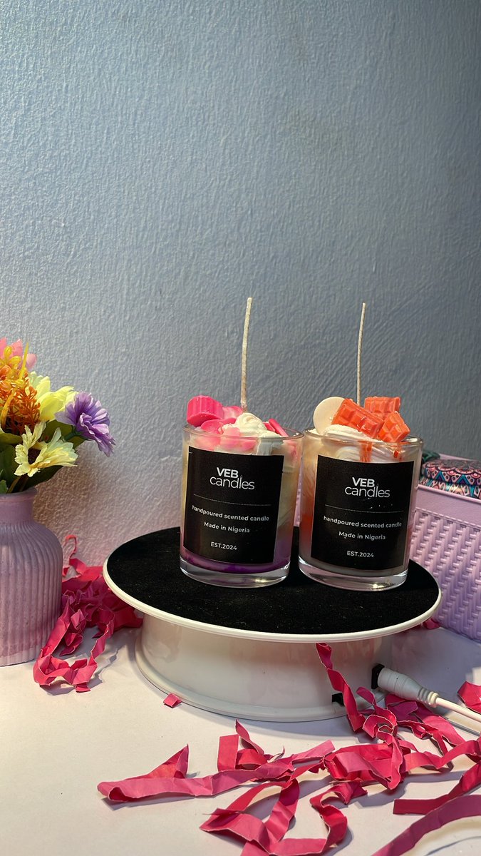 VEB_IB's tweet photo. Dessert candles are a delightful fusion of home decor and gourmand aesthetics, designed to resemble popular desserts such as cakes,cupcakes, and ice creams.
10,000 naira only.
To shop dm ⬇️

https://t.co/ez75iSfXUY https://t.co/SpjsSV4MIu