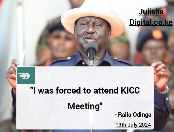This man Raila Odinga will always use all means at any cost to remain relevant.If he never wanted to attend the event he should have declined!!,he's a serial liar. we need to fear him, he has a share of the government now.
Kahawa Barracks
MPESA.Rigathi Gachagua. Kimuzi #Trump