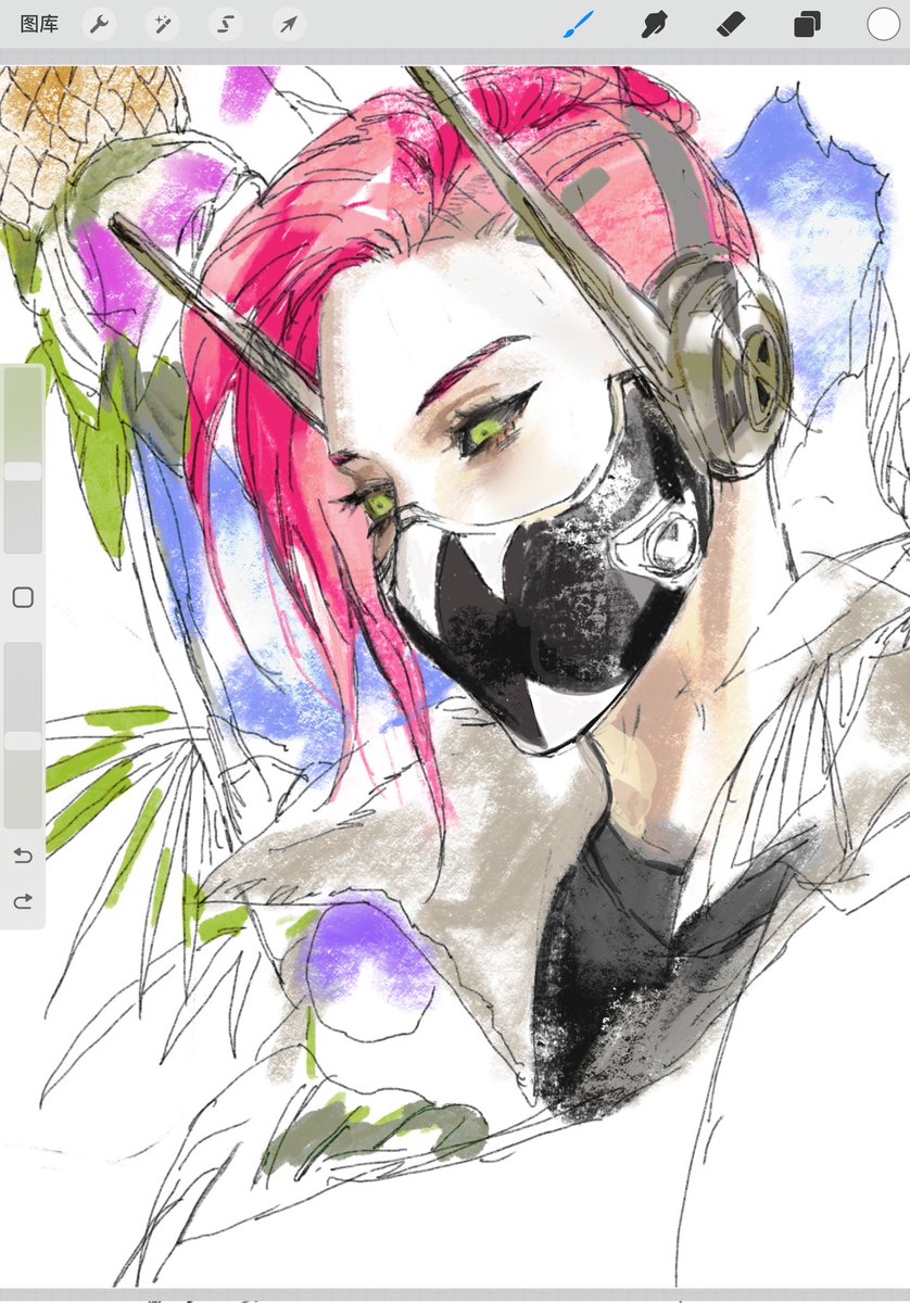 本来是随便画线结果忍不住上色