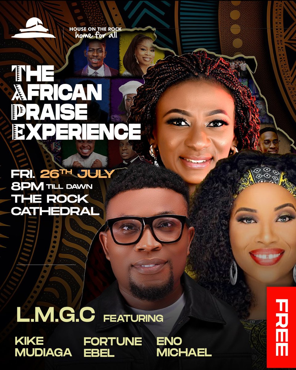 Fortuneebel's tweet photo. The African Praise Experience #TAPE is back and better at @HouseOnTheRock 
Date: Friday 26th July and Sunday 28th, 2024 
Friday: 8pm TILL DAWN!
Sunday with MERCY CHINWO @ 9am https://t.co/m5XOgRABj2