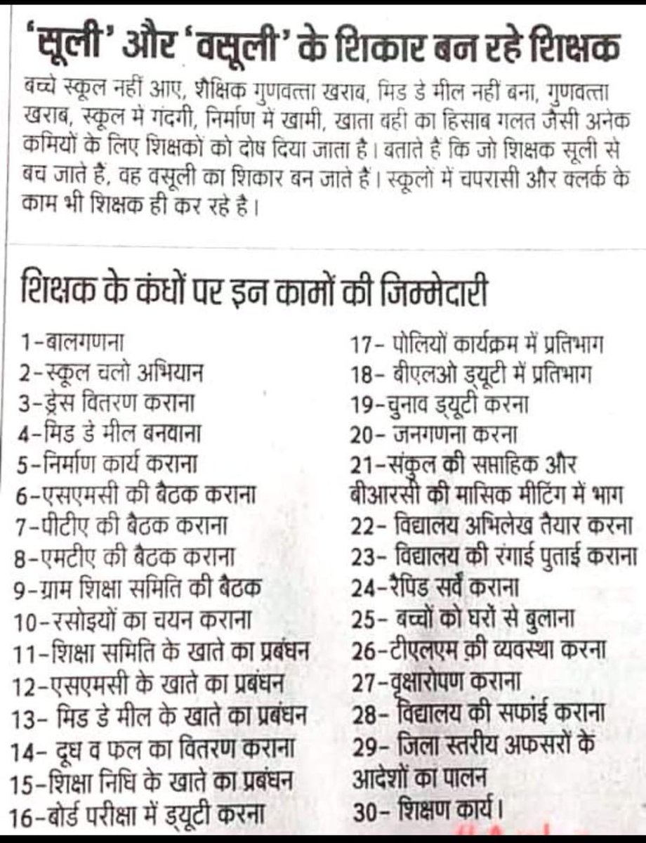 गैर शैक्षणिक कार्यों से मुक्ति कब ??
हमको चाहिए हमारा अधिकार ,पेंशन, ट्रांसफर,EL , राज्य कर्मचारी पर करो विचार 
#NoInfraNoAttendance
#standwithupbasicteachers
#मांगो_के_सम्मान_में
#शिक्षक_है_मैदान_में
#boycottonlineattendance
<a href="/Aamitabh2/">Amitabh Agnihotri</a> 
<a href="/omendra_up/">Omendra Pratap (अटेवा एटा)</a> 
<a href="/Saurabh64364633/">Saurabh Mishra(shilpi)</a>