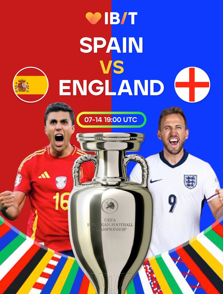 🔥 #UEFA Today!! 
🇪🇸Spain VS 🏴󠁧󠁢󠁥󠁮󠁧󠁿England
⏰ 19:00 UTC

🧐 What is your winner prediction? #GiveawayAlert 
🎁 Fill the form to share $300 IBIT Bonus! ⤵️
forms.gle/SoYGSaCwuM6NQd…