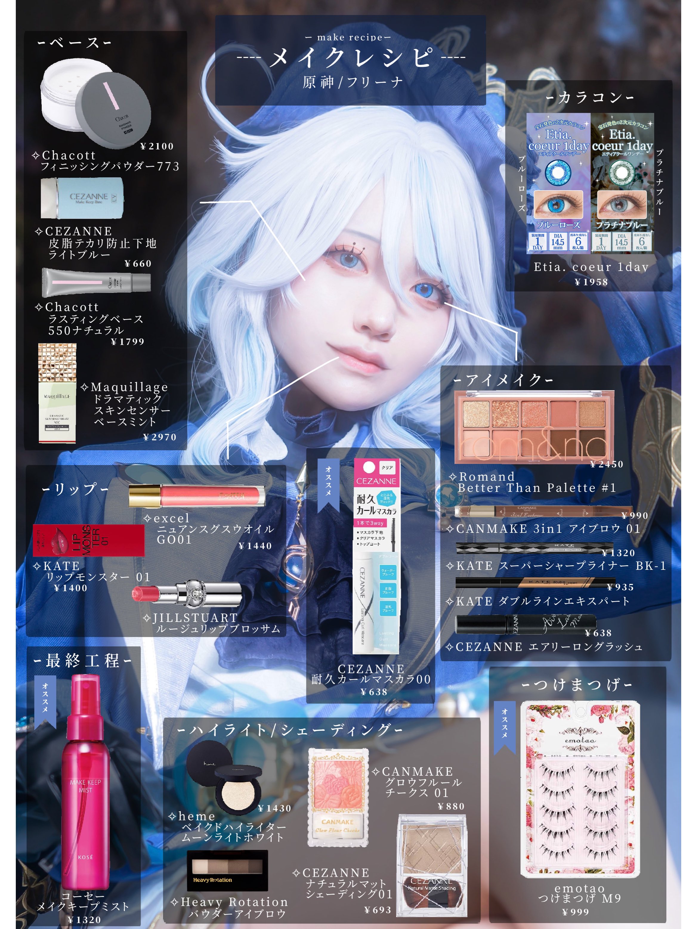 フリーナ コスプレ ウィッグ セット済み(《ウィッグ付き新品 フリーナ コスプレ ウィッグ セット済み(《ウィッグ付き新品