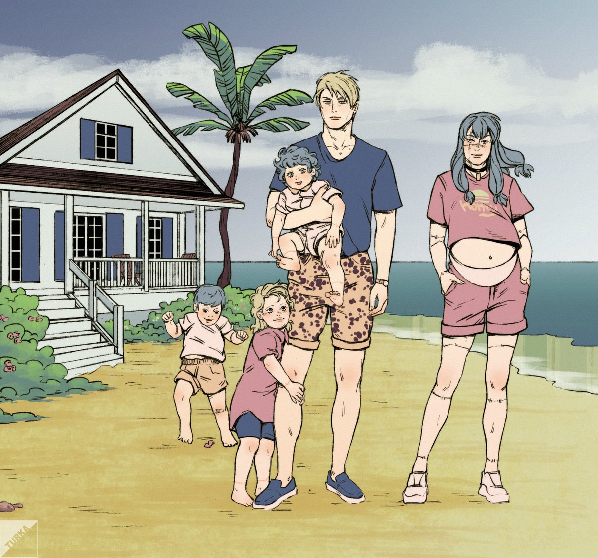 #nanahitoweek day 4 - ABO (tw mpreg)
he transformed his body a bit and nanami still has no time to read those books(( #nanahito #jujutsukaisen