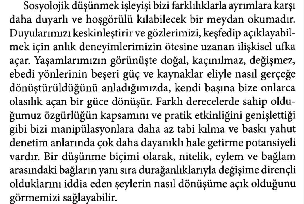 Sosyolojik düşünmek ve sağduyu arasındaki ilişki üzerine. 

Zygmunt Bauman