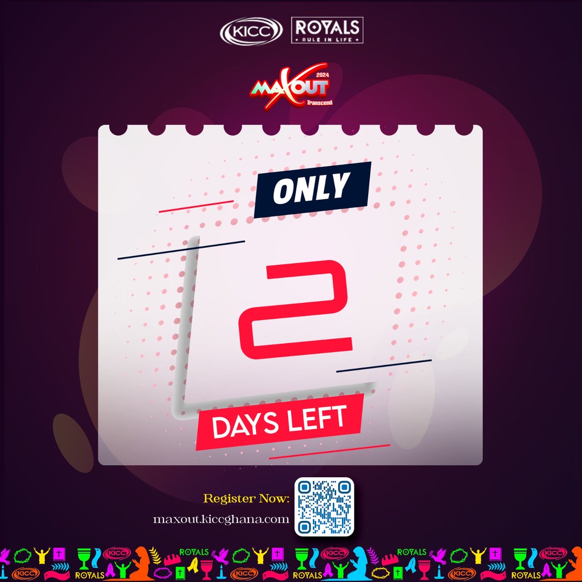 kiccghana's tweet photo. Just 2 days to go! 🌟 The big day is almost here. Stay connected for last-minute updates and prepare for an amazing MaxOut2024! Secure your spot now: https://t.co/twLVYsnnpS 📢 #MaxOut2024 #2DaysToGo #Ghana #Event #youthconference https://t.co/MUzwAJFiTz