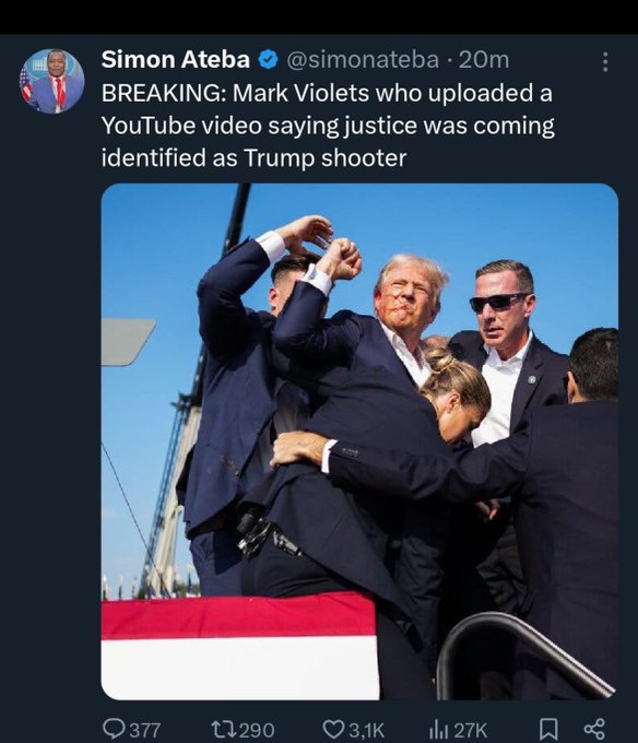 Veleno_Q_B's tweet photo. Reaction to the False News about the Attempted Assassination of Donald Trump
As usual, Open targets us without mentioning that it was the mainstream media that reported the news, and that we were the first to debunk it. The White House and mainstream news outlets have ERRONEOUSLY labeled journalist @MarcoVioli83 of #ASRoma as the perpetrator of the attempted assassination of President Donald Trump.
#FakeNews #Disinformation #MainstreamMedia #ASRoma #MarcoVioli #WhiteHouse #DonaldTrump #Journalism #Truth #FalseNews
https://t.co/RB58aumlTF