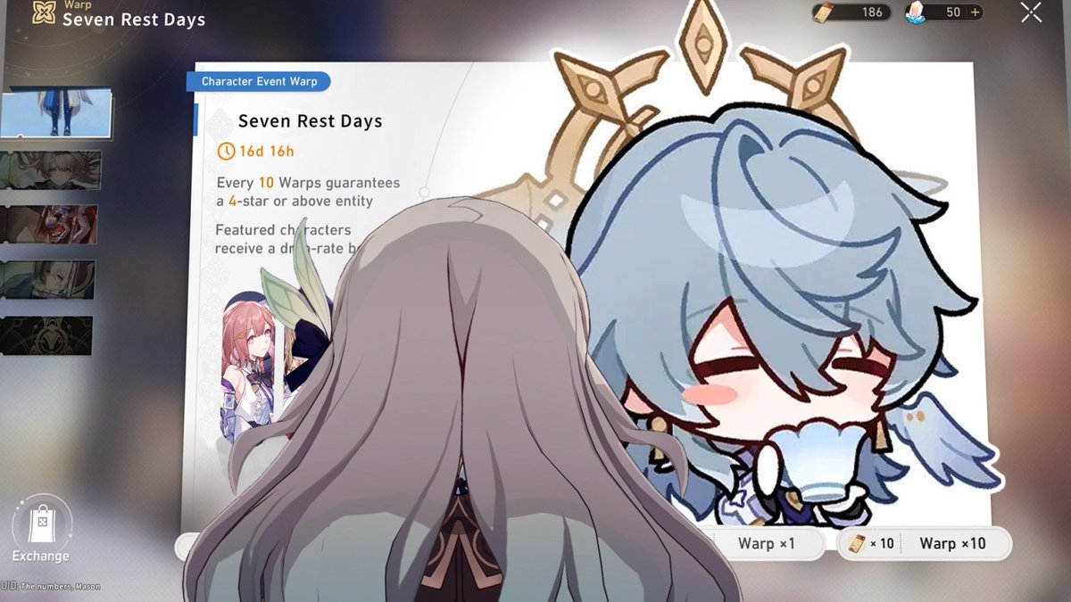 Cherry_Revo's tweet photo. finally figured what she's looking at.
2.7 #sunfly banner (it's true, I was the Star Rail Special Pass) https://t.co/fOP2ViUj8y