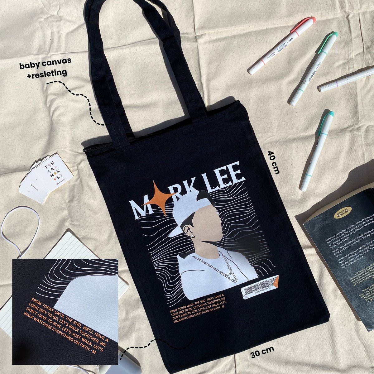 nightgrasses's tweet photo. Totebag Unofficial NCT Mark Lee Edition, fankit, bisa cek di sini yaa 🐯 https://t.co/2jFM61RpnO🐯

price: 23k https://t.co/CkBrWQelXy