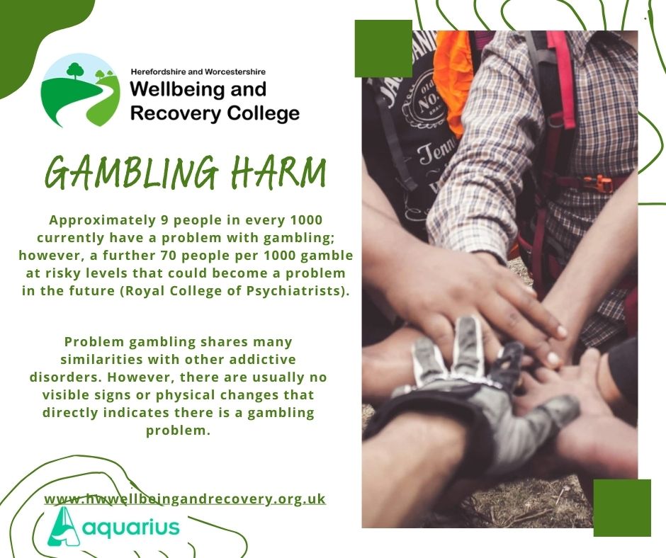 Are you aware of what might lead your young people or adults into harmful gambling behaviours? 
Find out and what you can do to prevent it, 8th August 9.30-11.00 at this enlightening online course.
hwwellbeingandrecoverycollege.org.uk/events/what-is…

Or call 0300 3032 0458 for more details
