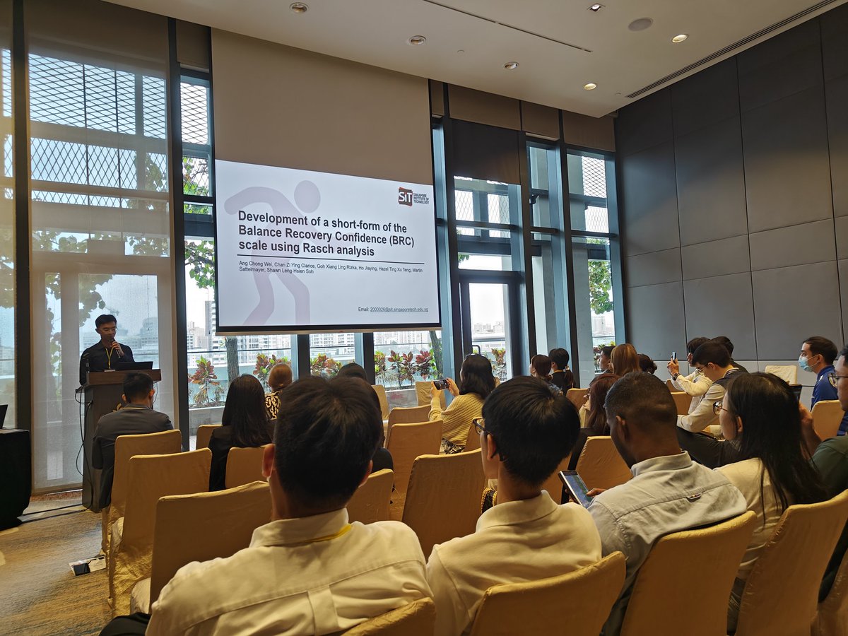 Shawn Soh, PhD (@shawnsohpt) on Twitter photo Really proud of <a href="/SIT_PT/">SIT_PT</a> students sharing about the short form version of balance recovery confidence scale at #SIPC2024! 📣💖
<a href="/HannathonT/">Hannathon Tang</a>
<a href="/ChongWeiAng/">Chong Wei Ang</a>
<a href="/zyclarice/">ZY Clarice Chan</a> Really proud of <a href="/SIT_PT/">SIT_PT</a> students sharing about the short form version of balance recovery confidence scale at #SIPC2024! 📣💖
<a href="/HannathonT/">Hannathon Tang</a>
<a href="/ChongWeiAng/">Chong Wei Ang</a>
<a href="/zyclarice/">ZY Clarice Chan</a>