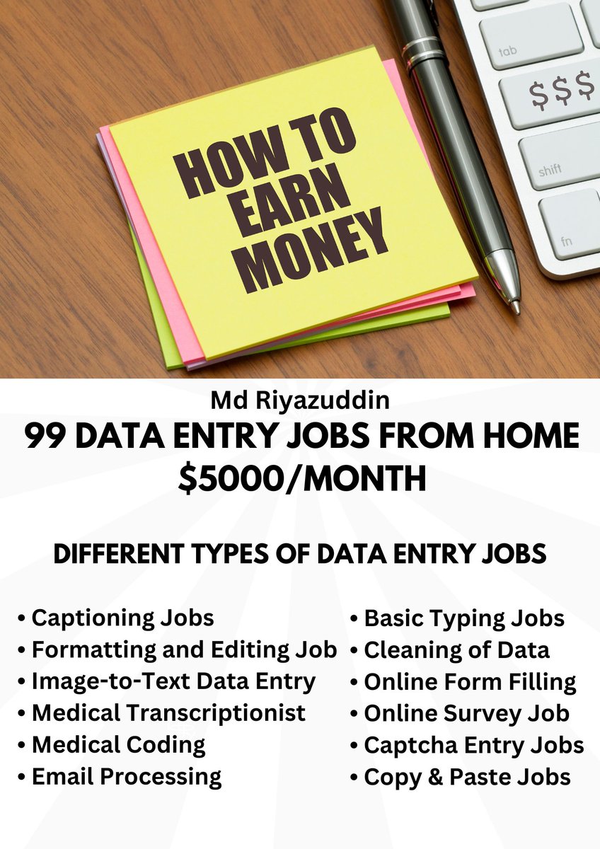 riyazmd774's tweet photo. 99 Websites that'll pay you $200/hr for data entry jobs:

I have prepared a list of 46 Websites that'll pay you $45/hr for data entry jobs With Just a Smartphone or Laptop and Internet.

For absolutely FREE:

To get it:

1. Follow Me
2. Like and Retweet
3. Reply with "Data" https://t.co/ZiSnOPXz5O