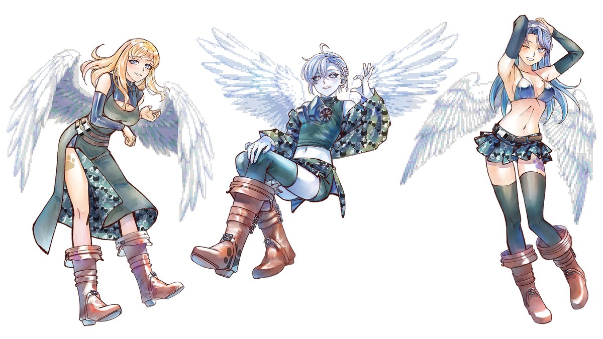2_ennn's tweet photo. super quick #vcb23 mao:3c main sprites post
with my trench buddy and emergency plastic surgeon @fluffalpenguin as always 😹⛏️🪨
the camo is actually cat print :3c by the way :3c https://t.co/iLiKTNrE1Q