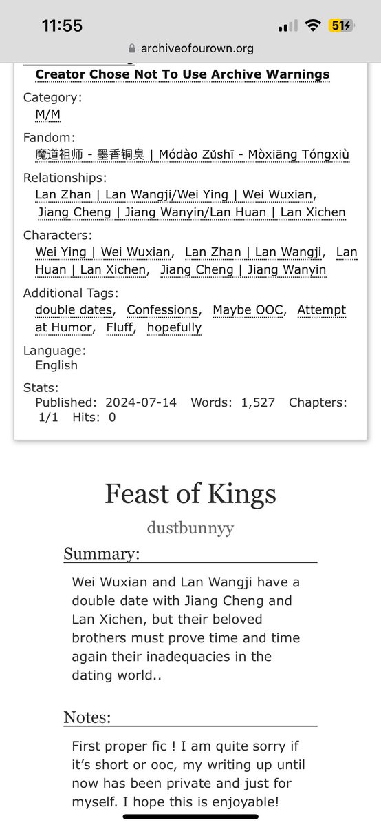 patheticlizbian's tweet photo. “Feast of Kings”
XiChen and WangXian double date! for @CloudAnthill

https://t.co/TcreXG7LNJ

 @MDZSaction 

aahhh i am so, so sorry this took like, forever! irl stuff + awful writers block, but what matters is it’s done! it’s my first proper fic so i’m so happy to post it. https://t.co/X5u2bmb72l