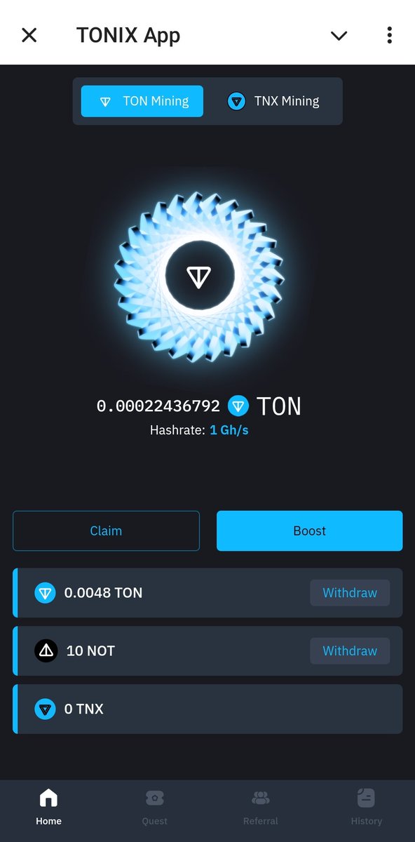 💰📢 Kéo Airdrop mới đang Hot
✅🚀 #Tonix_App là viên ngọc quý trên #TON với mô hình kiếm tiền độc đáo.
📝 Kiếm TON , Notcoin và TONIX miễn phí !
👉 Kiếm 10.000 Notcoin miễn phí phần thưởng
✅👉 Đăng ký tham gia 
t.me/App_TONIX_bot?…
👉Tham gia nhóm Telegram follow
