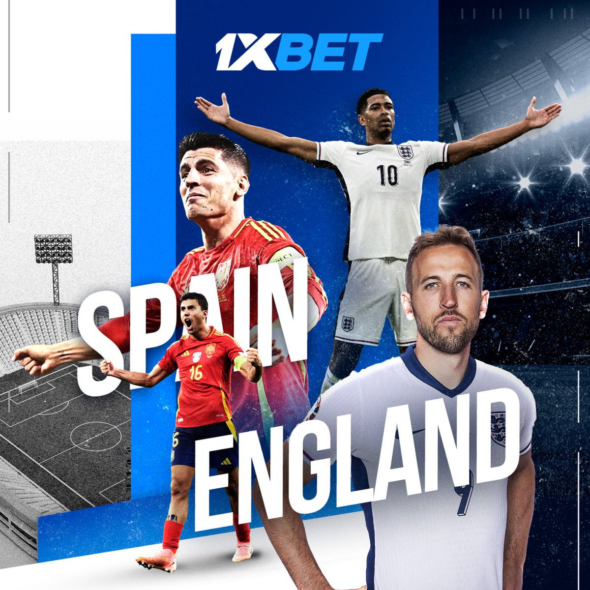 Tipsterhak's tweet photo. ⚽️  Euro 2024 ⚽️
➡️ 14.07 ⬅️
🇪🇸Spain VS 🏴󠁧󠁢󠁥󠁮󠁧󠁿 England
#1xbet
 https://t.co/rZw38S8rw4 https://t.co/vDIDvd7e1H