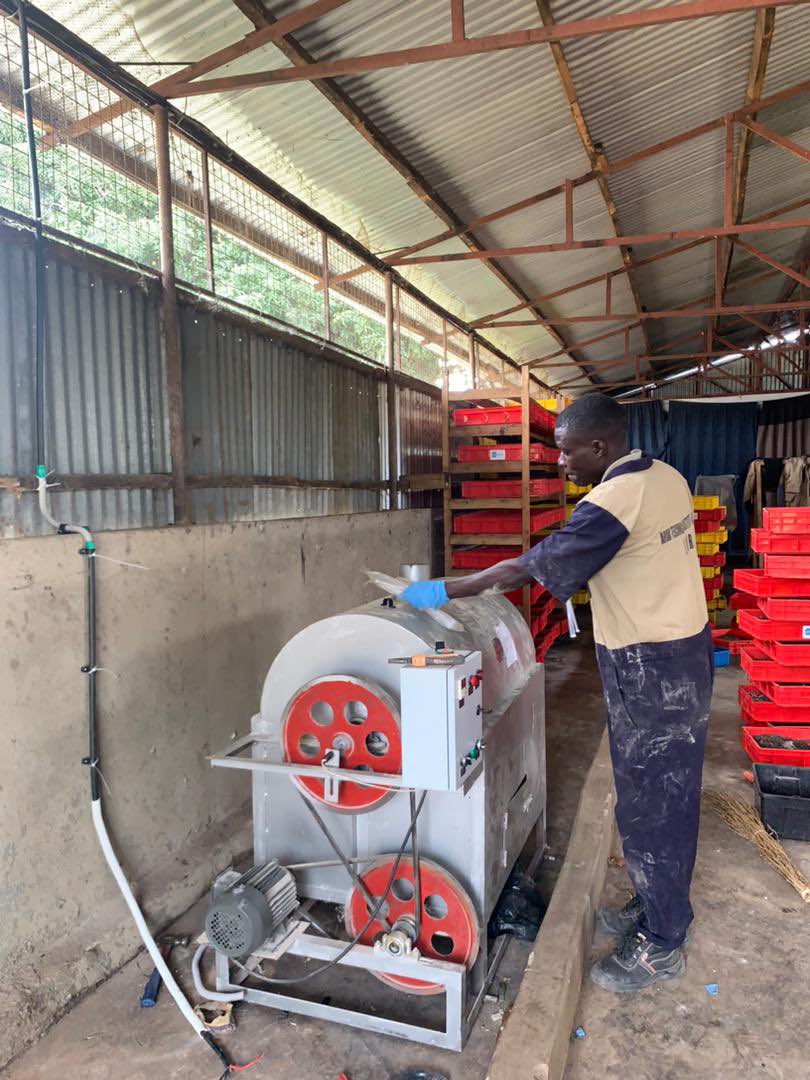 earthfeeds's tweet photo. We are delighted to host some engineering interns from a local Technical College. They have been setup machinery for our new agri processing unit. https://t.co/lBFdT2ldW5