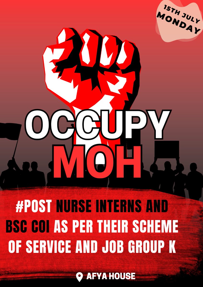 makaveliRebel00's tweet photo. @MOH_Kenya 
Post and pay all BSC clinical officers and nursing officers interns as per job group
#PostAllBscCos 
#PostAllNOIs 
#OccupyMOH https://t.co/HyykM1k9G2