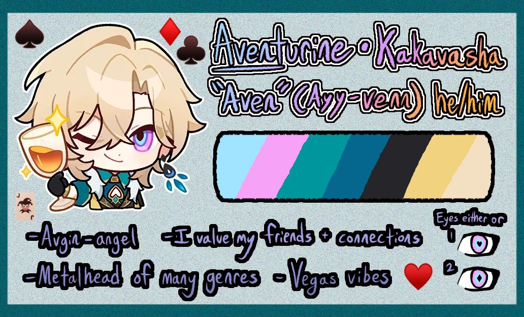 nightowl33art's tweet image. Okay I totally forgot There&apos;s Another Guy
You can just call him Aven (ayy-venn). Because OFC I introjected a HSR char. I&apos;m insane like that! /lh
Bro didn&apos;t make a ref, just this card bc the image fit enough

#didsystem #didosdd #didalter #dissociatwt #DID #pluralgang #systwt