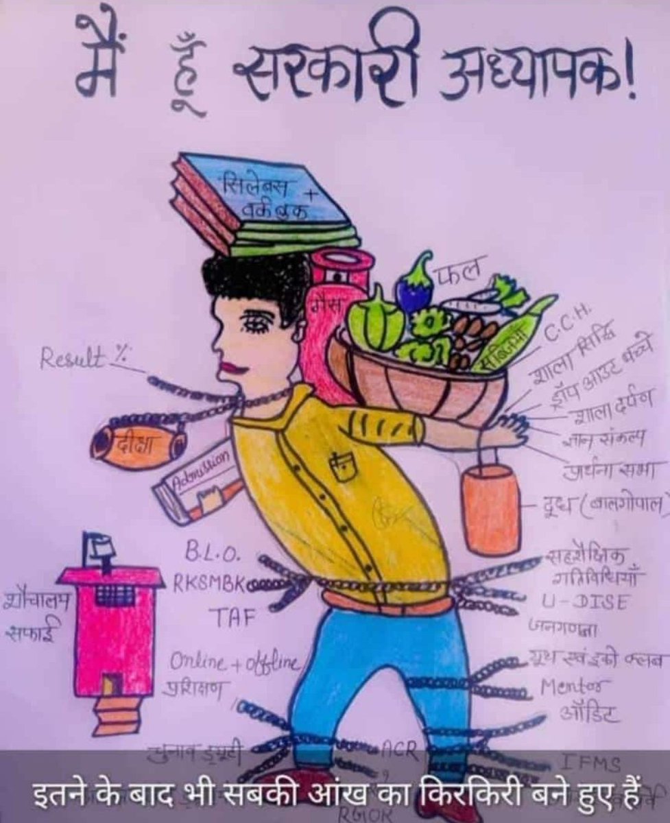 शिक्षण छोड़ के सत्तर काम।
क्यों न हो शिक्षक बदनाम।
#NoInfraNoAttendance
#standwithupbasicteachers
#मांगो_के_सम्मान_में
#शिक्षक_है_मैदान_में
#boycottonlineattendance