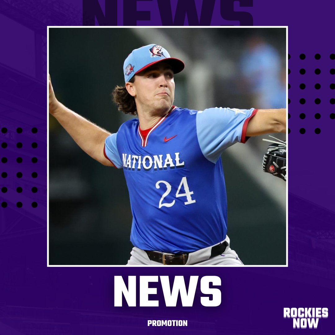 Rockies_Now's tweet photo. NEWS: #Rockies are promoting RHP Chase Dollander to Double-A Hartford! https://t.co/s1DTrCt3Sh