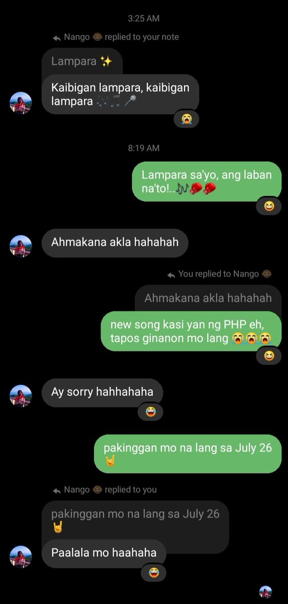 SaveMeSEV's tweet image. Ni-note ko para i-promote pero may mga kaibigan talaga tayong si Raul kaya sinabayan natin 🤣😭🥹😑

#PHPLampara #PHPNewSong #Press_Hit_Play #PHP @PressHitPlay