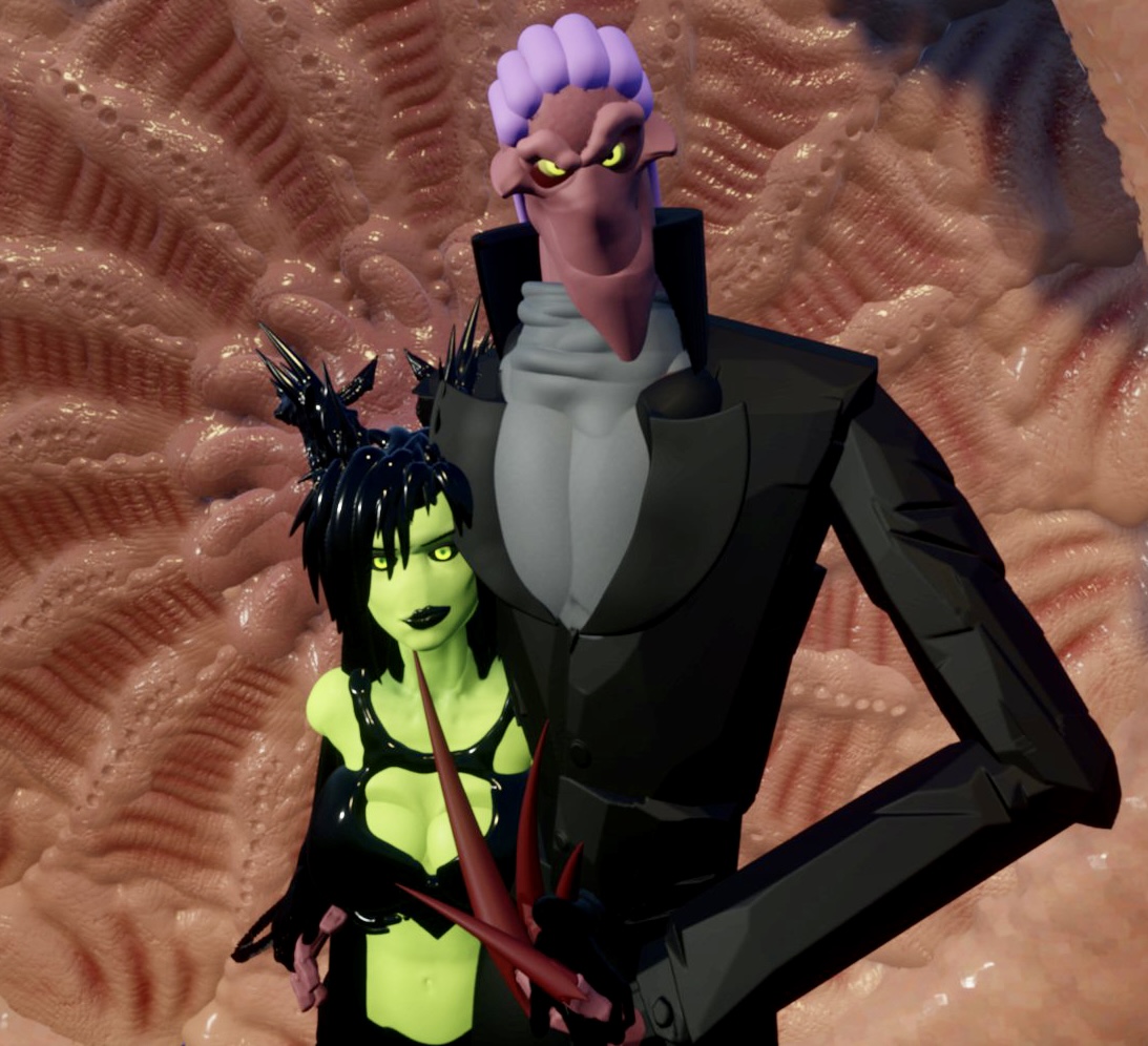 ah the couple photo potential lol he's all “look at the camera baby” #thrax  #osmosisjones #3dmodeling, image size:1093x996