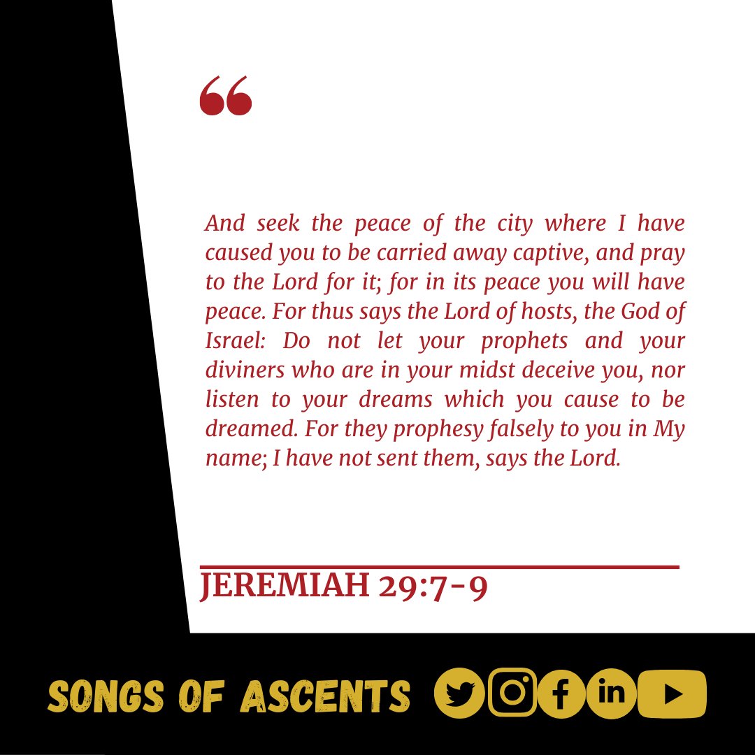SongsofAscents's tweet photo. Jeremiah 29:7-9

#verseoftheday 
#verseoftheday🙏 
#verseoftheday📖 
#verseoftheday📜📖 
#verseoftheday📖🙏 
#songsofascents https://t.co/qxP8uypROp