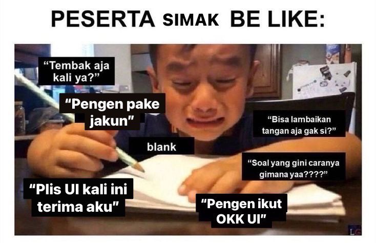 OKK_UI's tweet image. Ini Minki pas ngerjain SIMAK, kalo kalian gimana guys? 😩