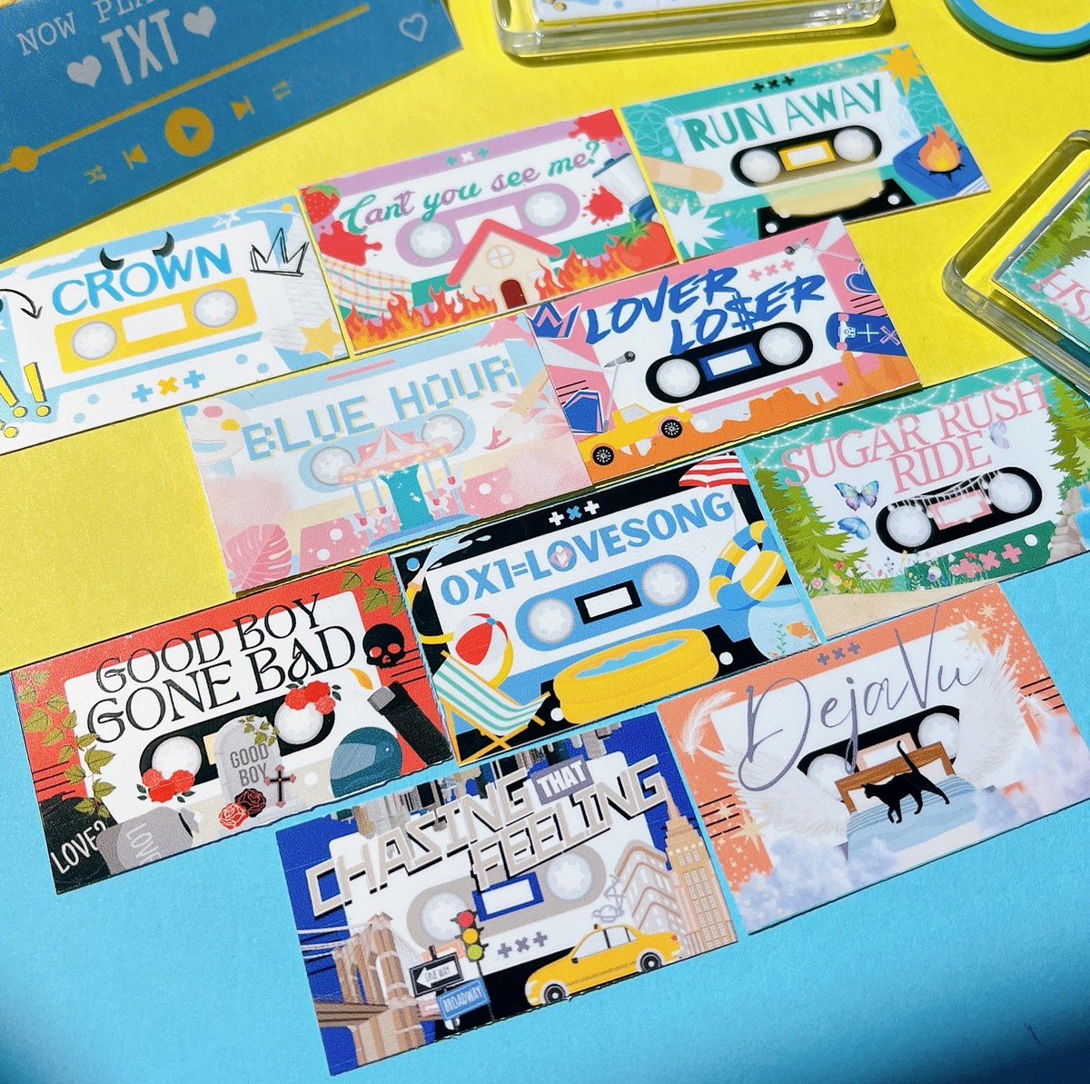 kallmart1's tweet photo. #TXT playlist 🎶
which is ur fav?💙💛

#투모로우바이투게더 #taehyun #beomgyu #yeonjun #HUENINGKAI #SOOBIN https://t.co/XHKXEnUCuh