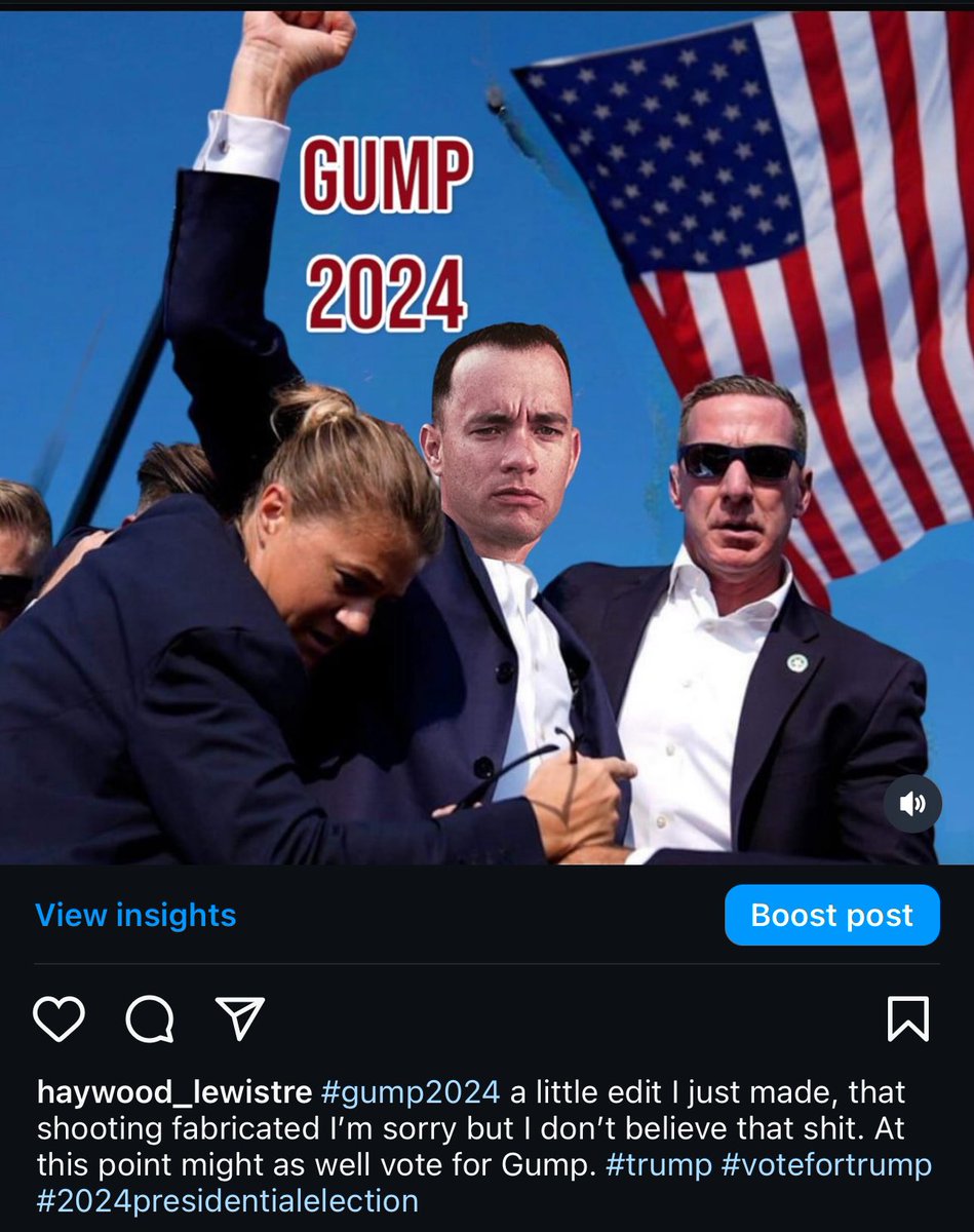 LewisTre's tweet image. #gump2024 #Trump #Trump2024  #trumpshotstaged #TrumpRally2024