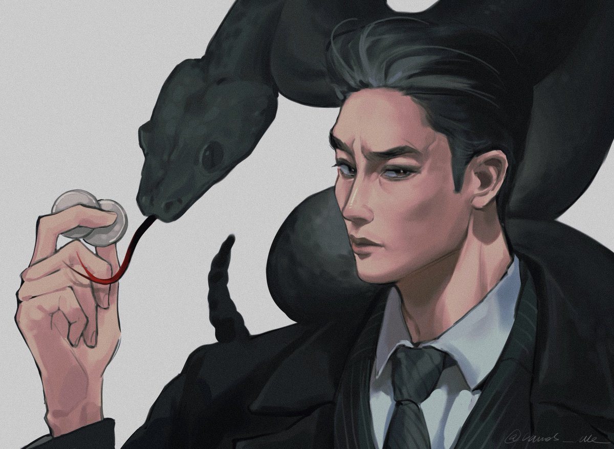 「rattlesnake's advice#김우형#하데스타운 #hadestow」|Vamos_MKのイラスト