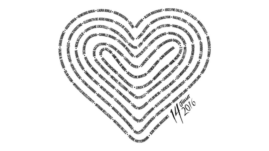 #14juillet 2016 - 14 juillet 2024

Pensées pour nos 86 anges, pour les victimes du terrorisme et de la barbarie.