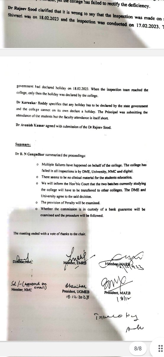 t_singla0510's tweet photo. 🚨Despite @BFUHS_FARIDKOT and @NMC_IND knowing and stating all the facts in there reports, Why temporary shifting has not been done? 
Why was this college given affiliation at the first place?
#wmckillingmedicoscareer
@karamprakash6 @HVSBanwait @Indian__doctor @autopsy_surgeon https://t.co/nIubFcyivd