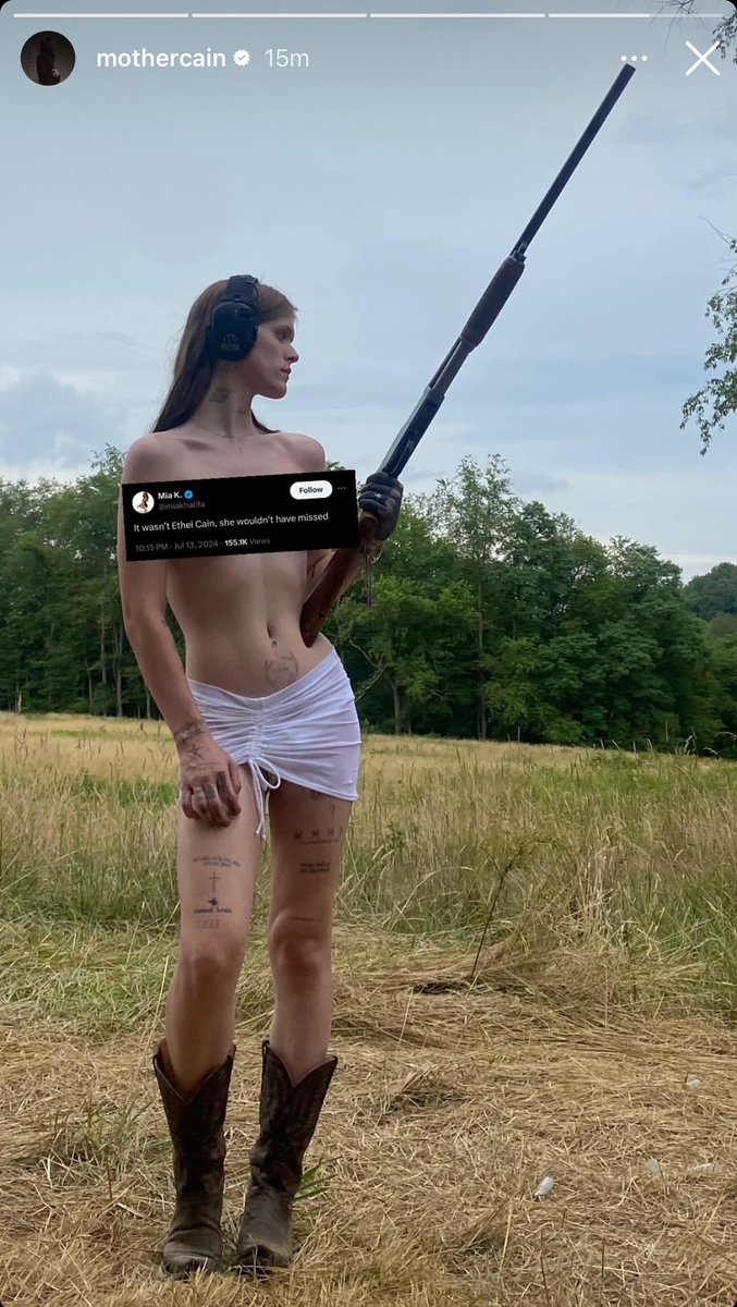 Ethel Cain shares new photo with a tweet screenshot:

“It wasn’t Ethel Cain, she wouldn’t have missed”