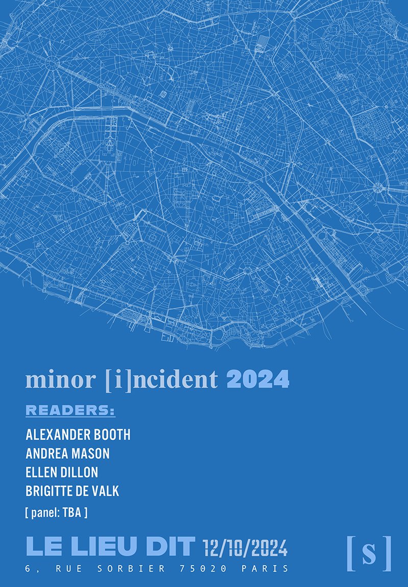 MinorLits's tweet photo. AND! we announced the first participants for @minorincident24 — happening October 12th in Paris ...

readers will include : Alexander Booth, @Andrea__Mason, @altkrelb and @BrigitteCrossdV 

stayed tuned for further announcements this week ... https://t.co/P7EPfgTdZ0