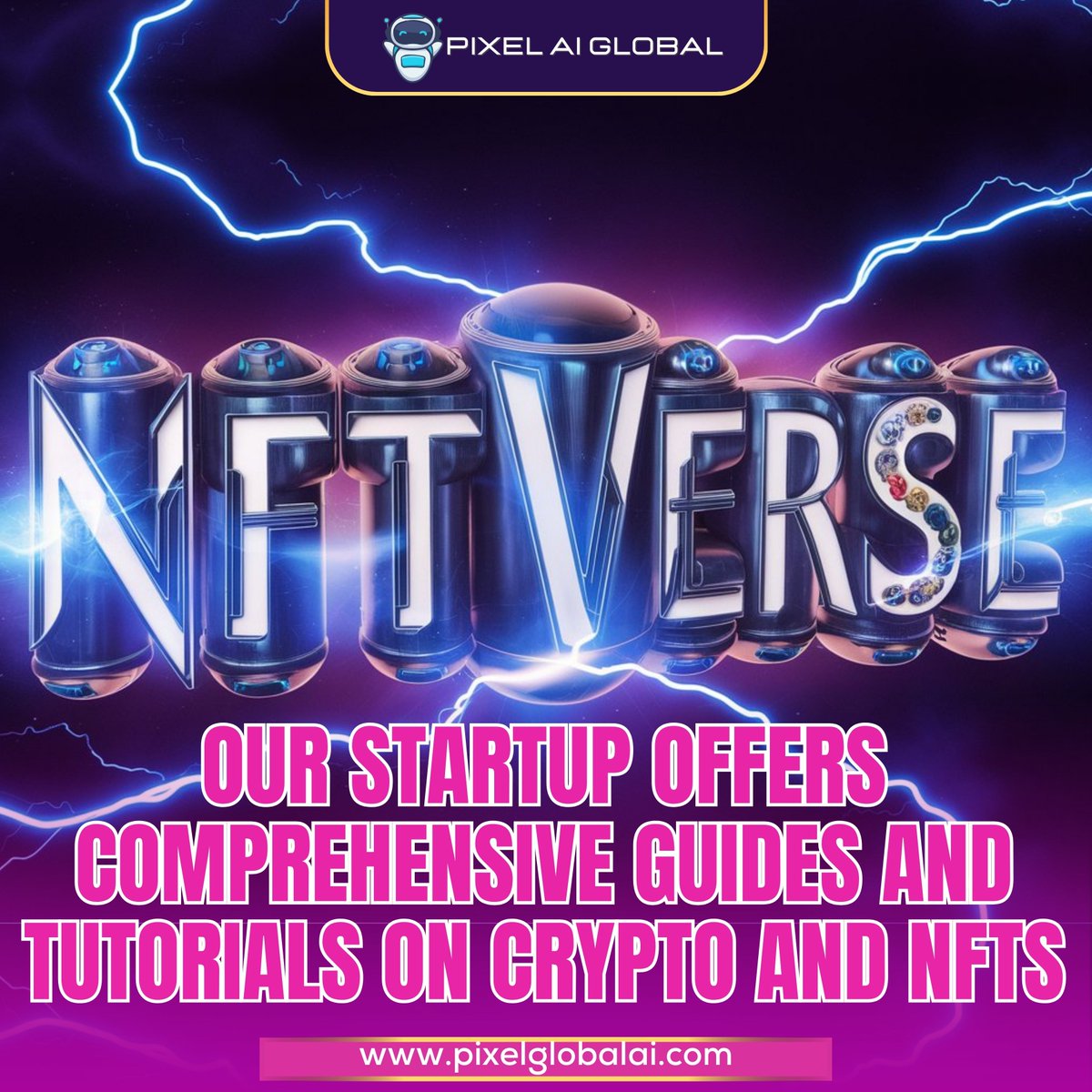 PixelGlobalai's tweet photo. Explore the endless possibilities of NFTs with NFTVerse. Our startup is at the forefront of the crypto finance revolution. Learn how to leverage digital assets for financial growth and stability. #NFTs #Crypto #FinanceRevolution #DigitalAssets #FinancialStability https://t.co/SJ9hxJNf32