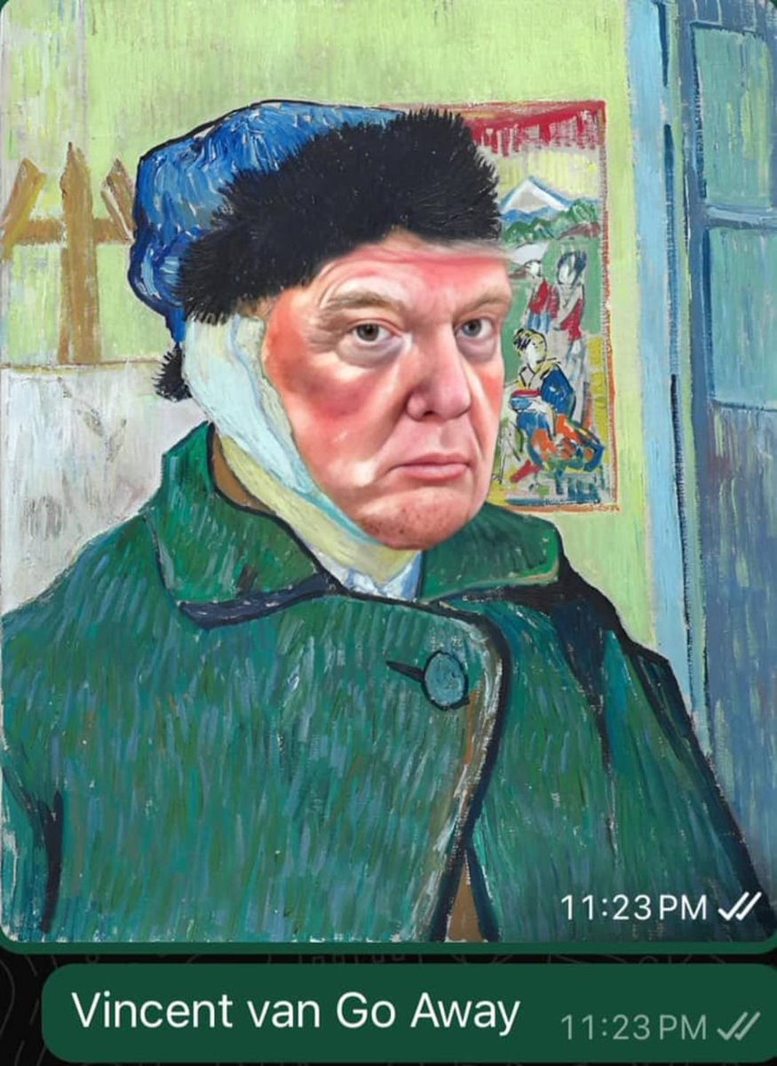 LivinMyTruth's tweet photo. Vincent van Gogh-away

#Trump #Trump2024 #TrumpRally #TrumpRallyPA shooter trump rally assassination attempt #TrumpIsNotFitToBePresident #TrumpIsARapist

OMG... Who did this?! 😂😂😂😂😂😂😂😂😂😂
👇👇👇👇👇👇👇👇👇👇 https://t.co/iaZ3NUpbdN