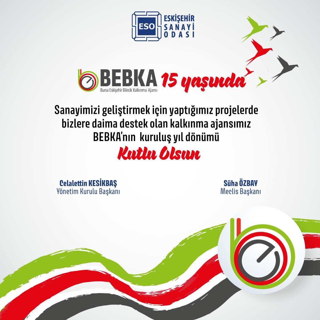 esksanayiodasi's tweet photo. 📍BEBKA 15 yaşında
⚙️Sanayimizi geliştirmek için yaptığımız projelerde bizlere daima destek olan kalkınma ajansımız BEBKA’nın kuruluş yıl dönümü kutlu olsun. 
Eskişehir Sanayi Odası Yönetim Kurulu
#BursaEskişehirBilecikKalkınmaAjansı #BEBKA #EskişehirSanayiOdası https://t.co/XZXi8oTL3I