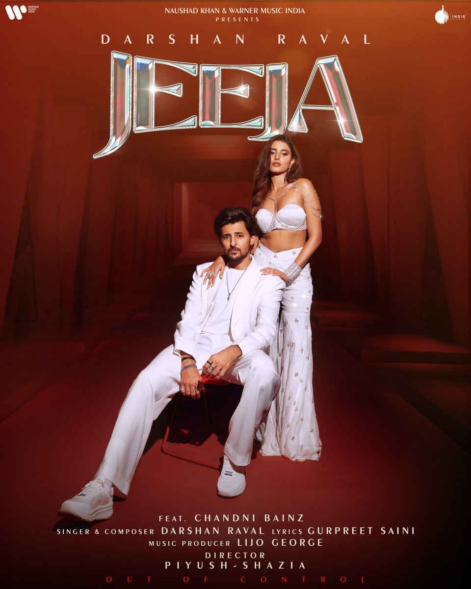 indiemlabel's tweet photo. Unleashing the ultimate dance frenzy soon! 🎵💥 Brace yourselves for Darshan Raval's #Jeeja - the song that's about to take over your playlists. 

#IndieMusicLabel #DarshanRaval #BlueFamily  #OutOfControl
@naushadkhanepos  @DarshanRavalDZ  @ChandniBainz  @JamRokr  @WarnerMusicIN https://t.co/b0D44bfcDc