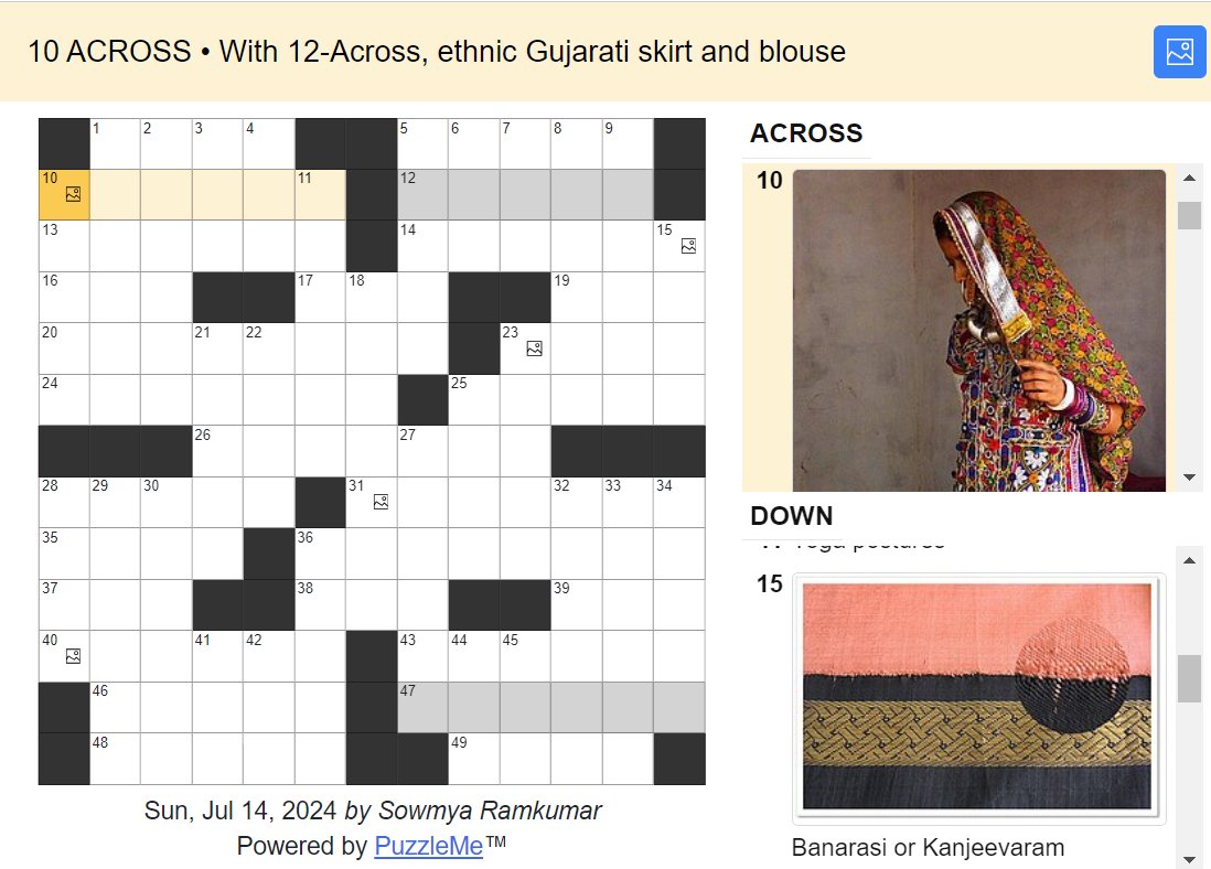 somsram's tweet photo. #indiamini It's Sunday and time for a fun themed #crossword  at https://t.co/KW6O0SLxsy   Have you solved it yet?

Also this would be the last of 13x13 larger Sunday puzzles for a while - so make sure you dont miss solving this one. 

We plan to move to 7x7 sunday puzzles from next week.
 #india #mini #puzzle 

@joybhattacharj @LouvinaA @ndcnn @afterdark0600 @ramkid @ramki66 @GayathriSrinath @kbalakumar @venkyQM @NadjaNadika @mnwsth @kris_rxn 
 @ramki66 @Neelavanam