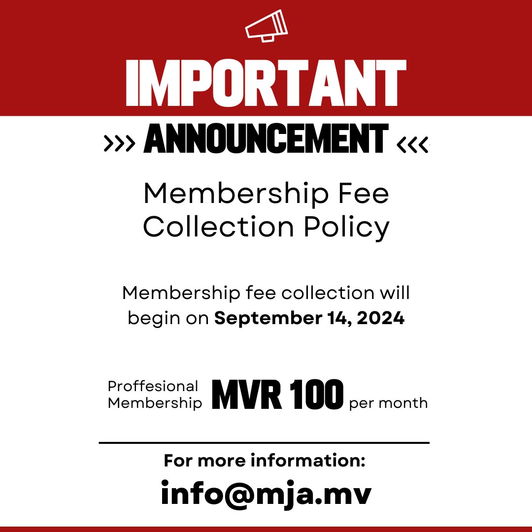 📢Attention Members - We're introducing our Membership Fee Collection Policy. Read our policy: shorturl.at/jccr0