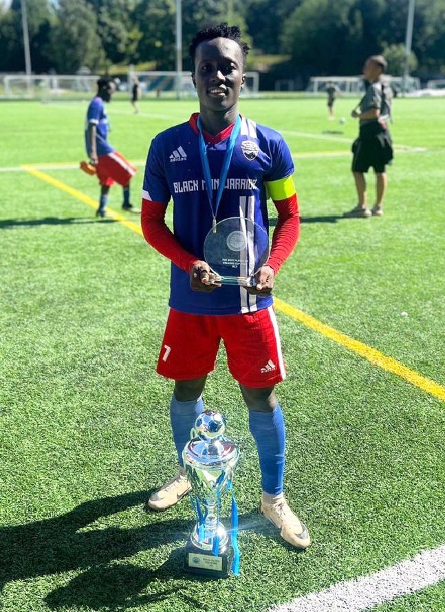 13SportsM's tweet photo. Liberia U17 &amp; U20 Striker Jonathan Freeman Wins MVP Award In Helsinki Cup

BMW forward, Jonathan Freeman was named Most Valuable Player in the 2024 Helsinki Cup.

Freeman was outstanding for his side in Finland &amp; impressed throughout the tournament to help the club win the final. https://t.co/Q6H1LwkCXB