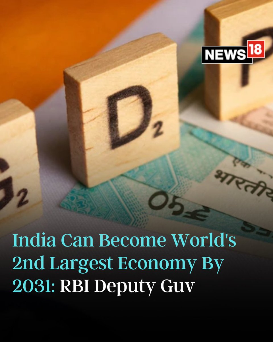 CNNnews18's tweet photo. India can become the second largest economy by 2031 and the largest in the world by 2060, given the innate strengths of the country, said Michael D Patra
#LargestEconomy #India #MichaelDPatra #FirstWorldCountries
https://t.co/kLoniAu4iO https://t.co/5TJXImDd1k
