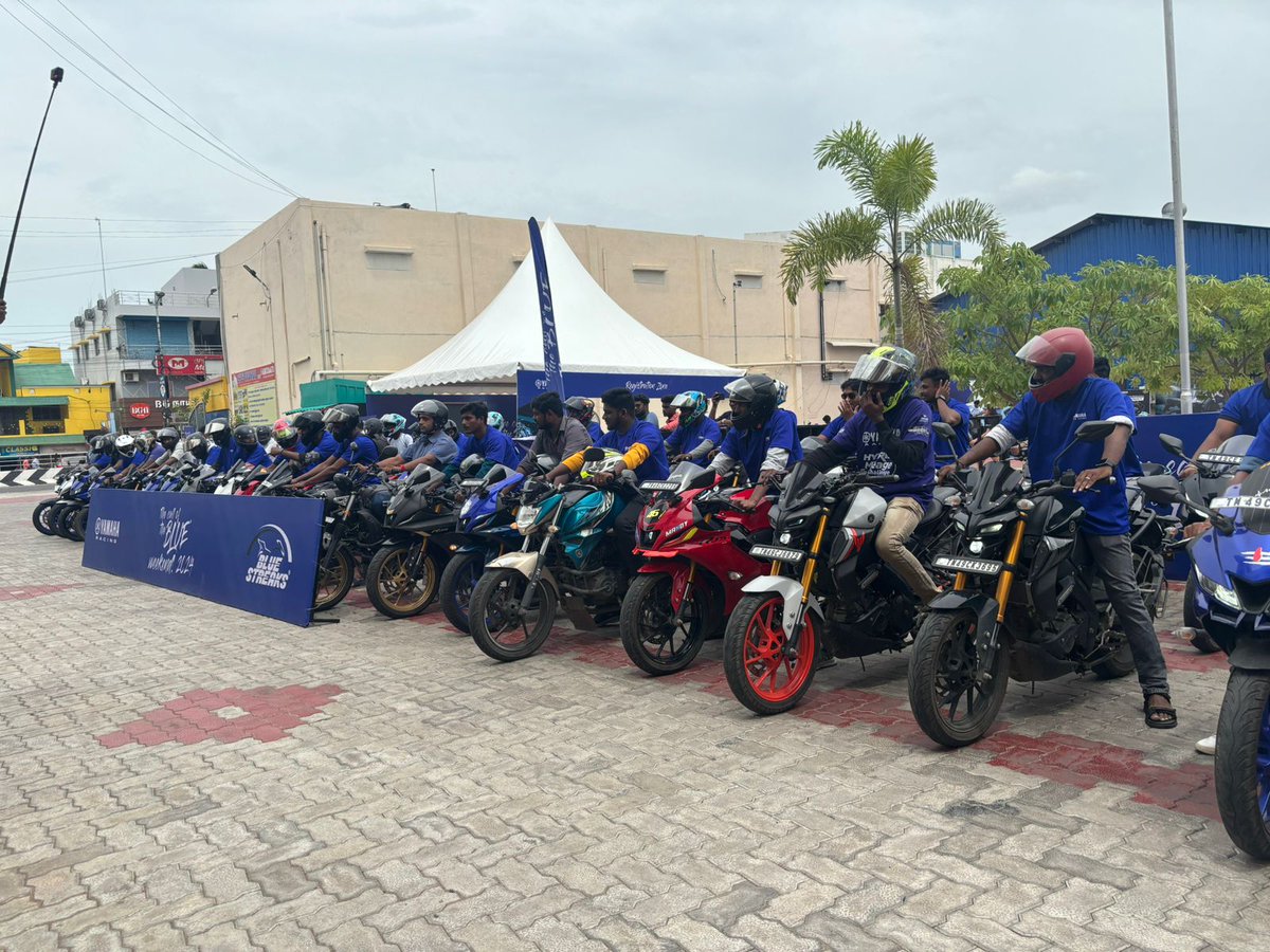 India_Yamaha's tweet photo. Trichy is buzzing with excitement as the Call of the Blue Weekend kicks off!  Join the celebration and experience the joy of riding.
.
.
#TheCallOfTheBlueWeekend #YamahaMotorIndia #YamahaRacing #COTB #CallOfTheBlueTrichy https://t.co/MpZLCSfGOI