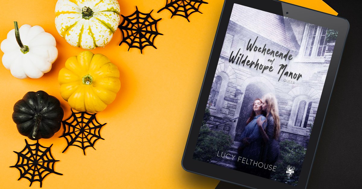 cw1985's tweet photo. Als Stephanie und Jenny zu einem Murder-Mystery-Halloween-Wochenende auf Wilderhope Manor fahren, erwarten sie Spaß und Spiel, aber keine Geistererscheinungen. F/F-Erotik: https://t.co/IysVoWJ5Oy #MAINverlag #bookliebe #booklove #lesevergnuegen #queer #lgbtq https://t.co/ps79OdfG2p
